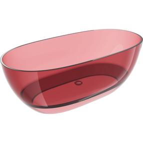 Vanna, brīvi novietots Mexen Pure, 170 cm x 80 cm x 58 cm, ovāla, eozyna transparent krās.