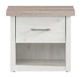 Naktinis staliukas Luca JuZi S328-KOM1S-MSJ/DSOC, ąžuolo, 51 cm x 51 cm x 45.5 cm