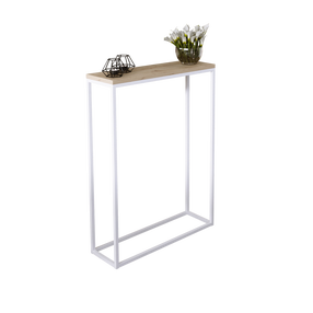 Konsolinis staliukas ADRK Lucas, ruda sp./balta sp., 20 cm x 60 cm x 80 cm