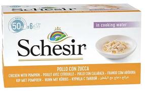 Kassi märgtoit Schesir Chicken With Pumpkin, kanaliha, 6x50g