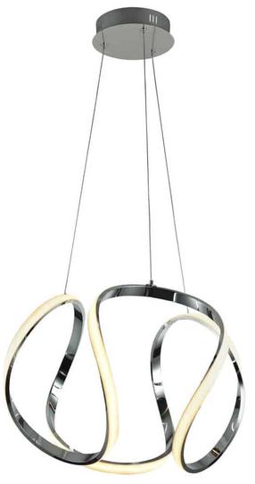 Šviestuvas kabinamas CosmoLight Tokyo P01663CH, LED, 3000 °K, 1 x 44 W, balta sp. / sidabro sp.