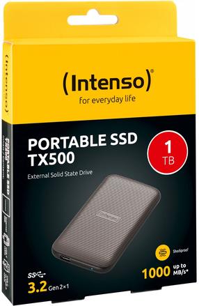 Ārējais disks Intenso TX500, SSD, 1 TB, brūna krās.