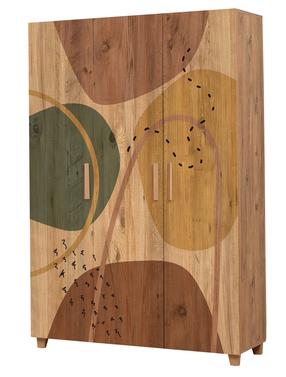 Skapis Kalune Design Leva Form, brūna krās., 120 cm x 48 cm x 189 cm