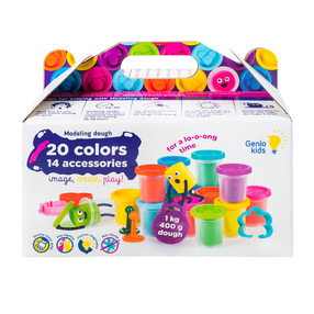 Plastiliin Genio Kids modelino rinkinys Fantazijų puokštė Bouquet Of Fantasy TA1080, 1.7 kg