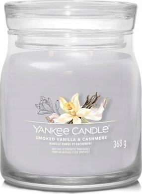Свеча, ароматическая Yankee Candle Signature Smoked Vanilla & Cashmere, 35 - 50 час, серый цв.