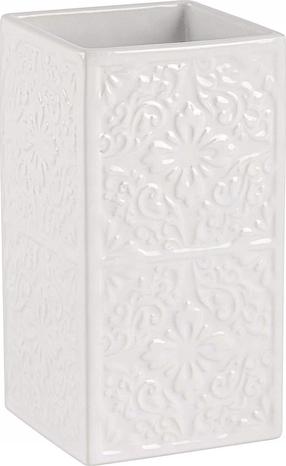 Vannas istabas glāze Wenko Cordoba, balta krās., 7 cm x 12 cm x 7 cm
