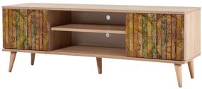 ТВ стол Kalune Design Truva 725, дубовый цв., 40 см x 140 см x 50 см