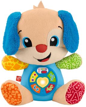 Rotaļu dzīvnieks suns Mattel Fisher Price Laugh & Learn Smart Stages, angļu, zila krās./daudzkrāsaina