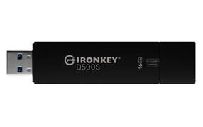 USB atmintinė Kingston IronKey D500S, juoda sp., 16 GB