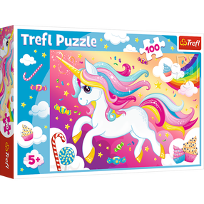 Dėlionė Trefl Beautiful Unicorn 16386T, 27.5 cm x 41 cm, 100 vnt., įvairių spalvų