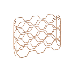 Butelių stovas Metaltex Hexagon Copper, 43 cm x 12 cm x 34 cm, varis, aukso sp.