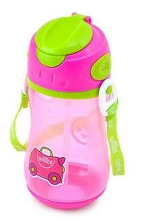 Vaikiška gertuvė Trunki Drinks Bottle Trixie, 400 ml, 3 m., 8 cm, plastikas, žalia sp./rožinė sp.
