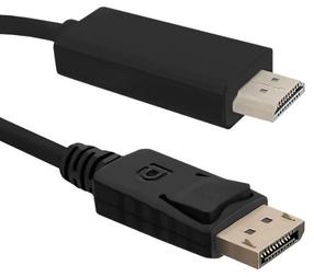 Vads Qoltec Displayport to HDMI HDMI 19 pin male, Display port male, 3 m, melna krās.