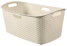 Skalbinių krepšys Curver, 47 l, smėlio, 60 cm x 39 cm