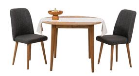 Valgomojo komplektas Kalune Design Vina 1053, antracito sp./medžio sp.