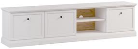 TV staliukas Gala Meble Lucca RTV3D, balta sp., 206 cm x 39.5 cm x 51 cm