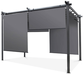 Pavėsinė Pergola Sprint Plus, 395 x 228 cm, antracito sp./pilka sp.