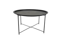 Kavos staliukas Domoletti Feline, juoda sp., 75 cm x 75 cm x 42.3 cm