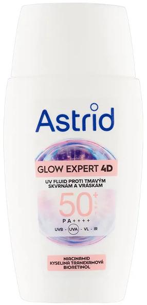 Priemonė įdegio priežiūrai veidui Astrid Glow Expert 4D SPF50, 50 ml