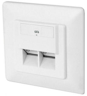 Сетевые продукты Digitus CAT 6 Wall Outlet 2 x RJ45