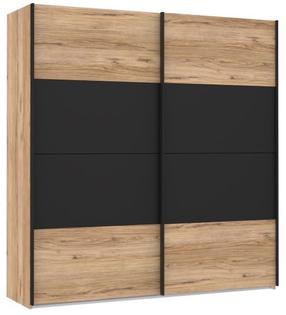 Riidekapp Forte Dalate DKSS32411-M267, tamm v./must v., 62.9 cm x 200.1 cm x 210.5 cm
