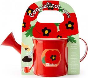 Taimekasvatuse komplekt Radis Et Capucine Watering Can Red Poppy, punane v.