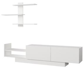 Svetainės baldų komplektas Kalune Design Egemen, vidaus, balta sp.