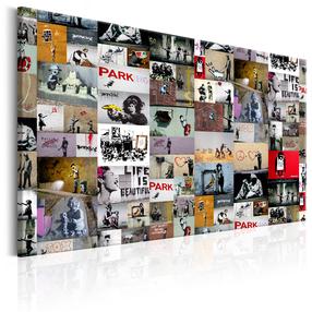Reprodukcija Artgeist Art of Collage: Banksy, i-c-0091-b-b, 120 cm x 80 cm