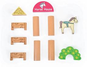 Puidust klotsid Wood&Joy Horse Farm 109TRS1111
