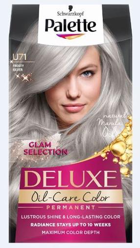 Plaukų dažai Schwarzkopf Palette Deluxe Oil-Care Color, frosty silver sp., U71, 60 ml