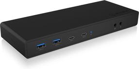 Dokstacija ICY Box DK2245AC USB-C (60658), melna krās.
