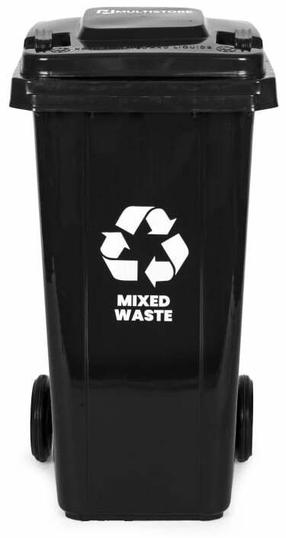 Konteineris MultiStore Mixed Waste, juoda sp., 120 l