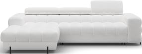 Kampinė sofa Felro Royal 01, balta sp., kairinė, 181 x 285 cm x 93 cm