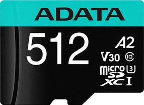 Карта памяти Adata, 512 GB, 100 Мб/с - 80 Мб/с