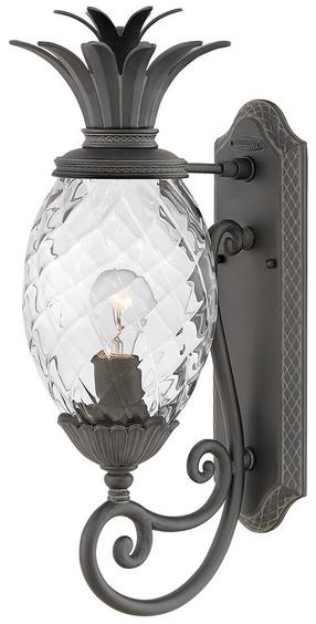 Sieninis lauko šviestuvas Elstead Lighting Plantation, 40W, E27, IP44, juoda sp., 20.3 cm x 54.1 cm