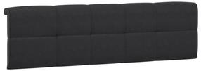 Lovos galvūgalis dvigulė Headboard Upholstered Cover, juoda, be čiužinio