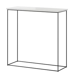 Konsoollaud ADRK Milan, läbipaistev v./valge v./must v., 30 cm x 80 cm x 80 cm