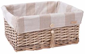 Grozs Home4you Willi Stripe 61042, kokvilna/vītols, 42 cm x 32 cm, brūngans krās.