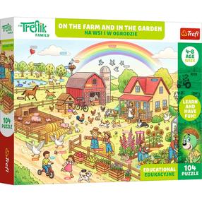 Пазл Trefl The Treflik Family In The Countryside And The Garden 15599, 40 см x 60 см, 104 шт., многоцветный
