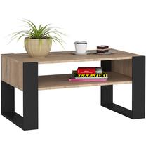 Kavos staliukas Akord Domi, juoda sp./sonoma ąžuolo sp., 92 cm x 53 cm x 45 cm