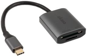 Ühendus Akasa Dual Card Reader AK-CR-10BK USB Type-C, 0.18 m, must v./hall v.