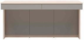 Rašomasis stalas su stalčiais Point One, 160 cm x 79 cm, 65 cm, ruda sp./smėlio sp.