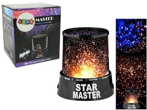 Sienas un griestu projektors Lean Toys Star Master, melna krās.