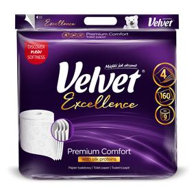 Tualetes papīrs Velvet Excellence, 4 sl, 9 gab.