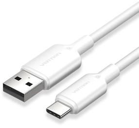 Juhe Vention CTQWF, USB Type C/USB Type A, 100 cm, valge v., 60 W