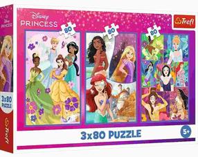 Puzle 3in1 Trefl Disney Princesses Friends 34884, 27.5 cm x 18 cm, 240 gab., daudzkrāsaina
