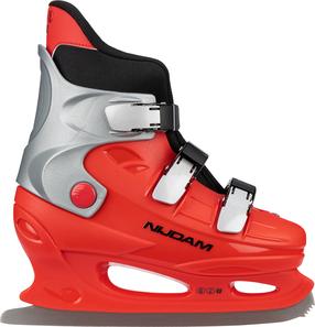 Фигурные коньки Nijdam Rental Hardboot Frozen Flair, серебристый цв./черный цв./красный цв., 42 - 43