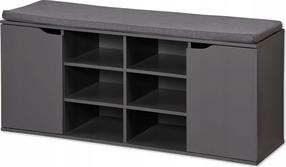 Скамья с полкой для обуви Kesper, серый цв., 30.5 см x 103 см x 48 см