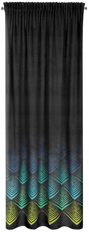 Naktinė užuolaida Angelina, mėlyna sp./juoda sp./žalia sp., 140 cm x 270 cm
