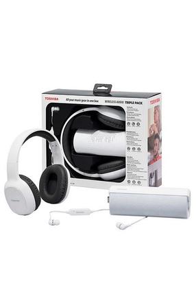 Juhtmeta kõrvaklapid Toshiba HSP-3P19 Triple Pack, valge v.